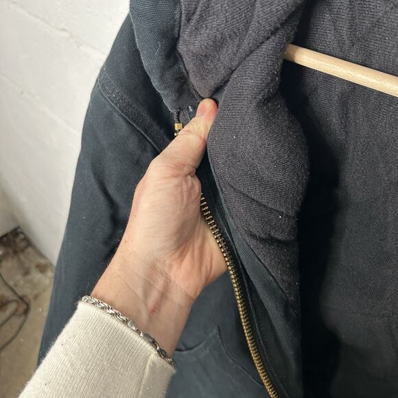 Vintage Carhartt Quilted Hooded Active Jacket “Black” J140 - Picture 8 of 8